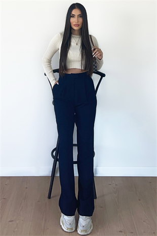 LACİVERT PALAZZO PANTOLON