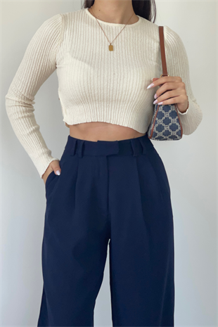 LACİVERT PALAZZO PANTOLON