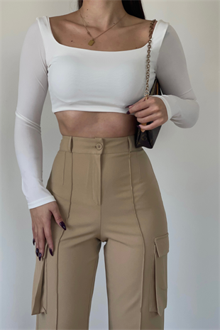 NUDE KUMAŞ KARGO PANTOLON
