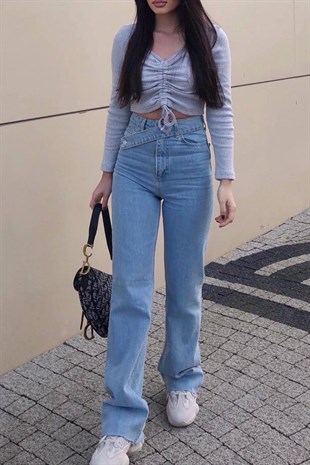 KEMER DETAYALI JEAN