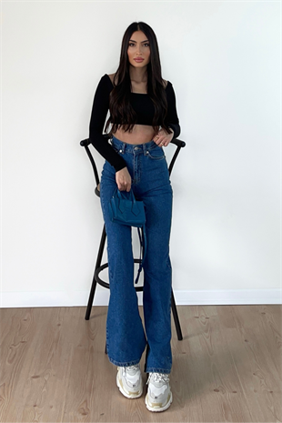 PALAZZO KOYU MAVİ PANTOLON 