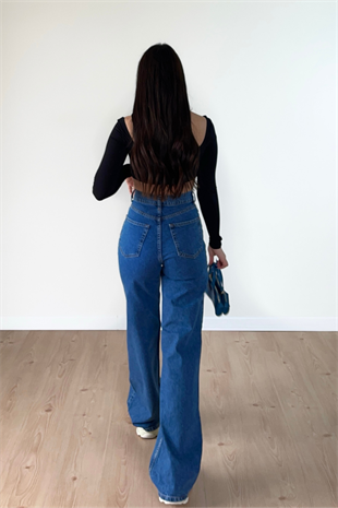 PALAZZO KOYU MAVİ PANTOLON 