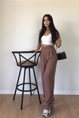 PALAZZO PANTOLON KAHVE