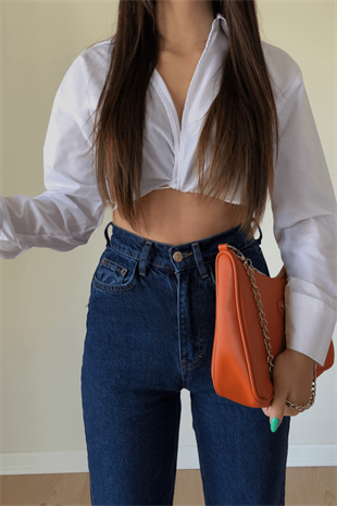 STRAİGHT JEANS KOYU RENK