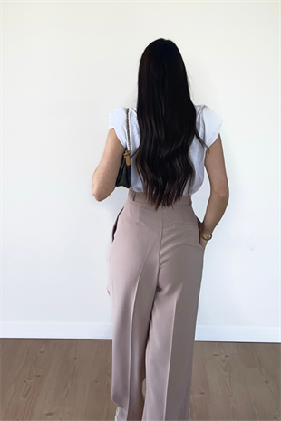 PENS DETAYLI NUDE PALAZZO