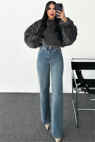 PREMİUM ANTRASİT KÜRK KAZAK