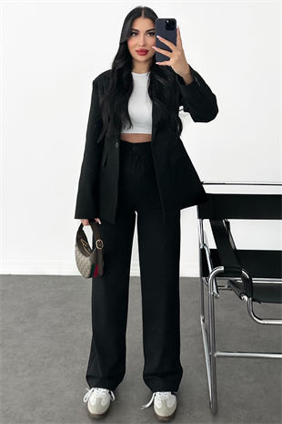 PREMİUM BELDEN OTURMALI SİYAH OLİNA TAKIM