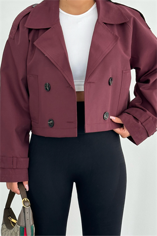 PREMİUM BORDO LAVİNİA TRENÇ
