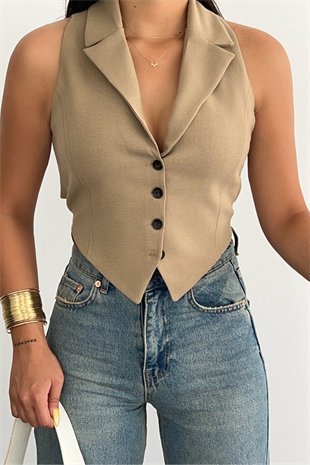 PREMİUM  CAMEL YELEK