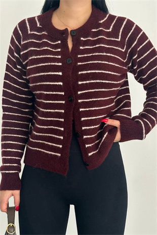 PREMİUM ÇİZGİLİ BORDO HIRKA