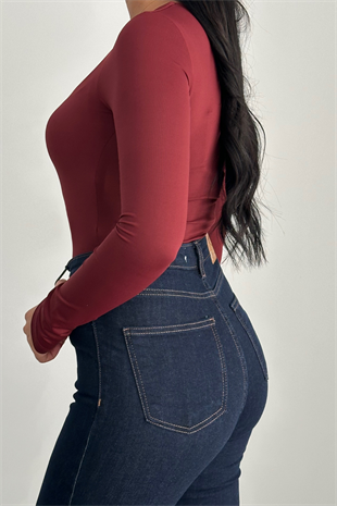 PREMİUM DARK BLUE FLARE YÜKSEK BEL JEAN