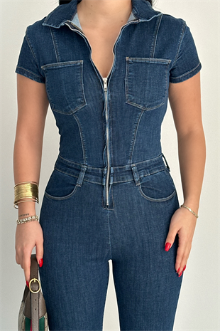 PREMİUM DARK BLUE KISA KOL TULUM