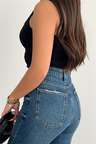 PREMİUM DARK BLUE STRAİGHT JEAN
