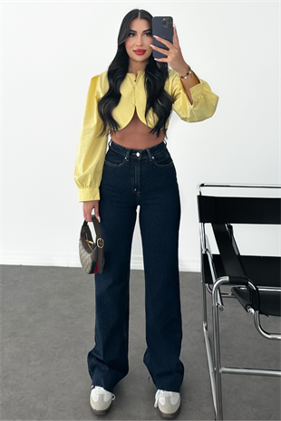 PREMİUM DARK BLUE WİDE LEG JEAN JENA