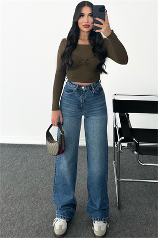 PREMİUM DARK BLUE WİDE LEG NEDY JEAN