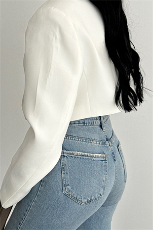 PREMİUM DİZİ YIRTIK WİDE LEG BESSA JEAN