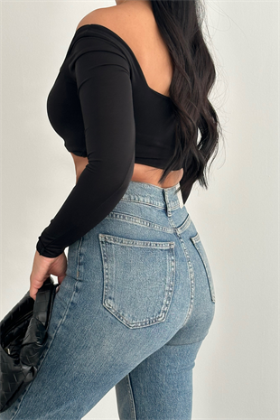 PREMİUM EKSTRA YÜKSEK BEL KEMER DETAYLI LESSYY JEAN