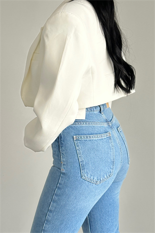 PREMİUM EKSTRA YÜKSEK BEL MİD BLUE JEAN