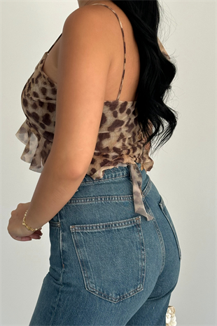 PREMİUM EKSTRA YÜKSEK BEL MİD BLUE TİNTLİ WİDE LEG JEAN