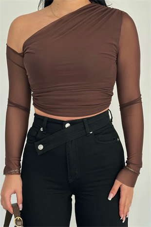 PREMİUM EKSTRA YÜKSEK BEL SİYAH KEMER DETAYLI WİDE LEG ELSY JEAN