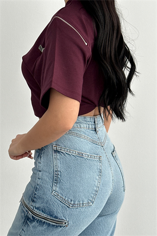 PREMİUM FERMUAR DETAYLI MOM JEAN