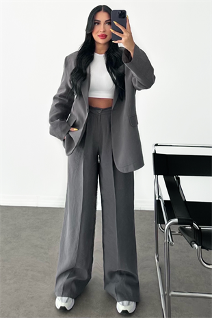 PREMİUM GRİ MODAL CEKET TAKIM 