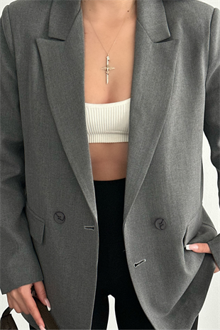 PREMİUM GRİ SENSEDİA BLAZER CEKET