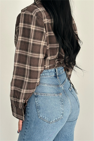 PREMİUM İCE BLUE YÜKSEK BEL WİDE LEG JEAN