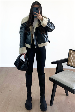 PREMİUM İÇİ KÜRKLÜ OVERSİZE MONT