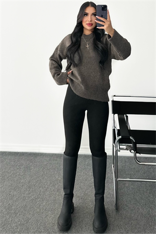 PREMİUM KAHVERENGİ KAZAK