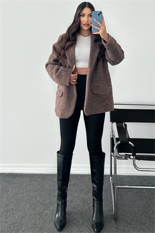 PREMİUM KAHVERENGİ OVERSİZE CEKET