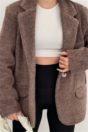 PREMİUM KAHVERENGİ OVERSİZE CEKET