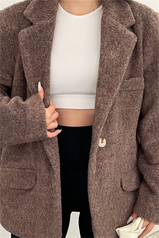 PREMİUM KAHVERENGİ OVERSİZE CEKET