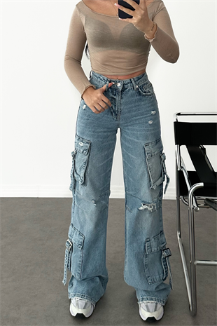PREMİUM KARGO CEPLİ TASARIM JEAN