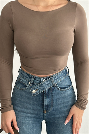 PREMİUM KAYIK YAKA VİZON BLUZ