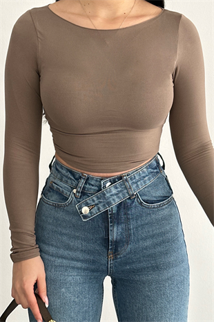 PREMİUM KAYIK YAKA VİZON BLUZ