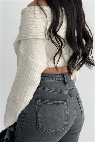 PREMİUM KEMERLİ YIRTMAÇLI FÜME JEAN
