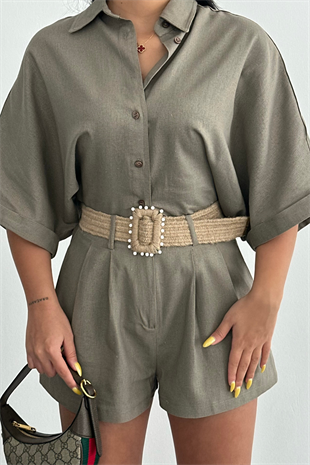 PREMİUM KETEN GÖMLEK VE ŞORT TAKIM