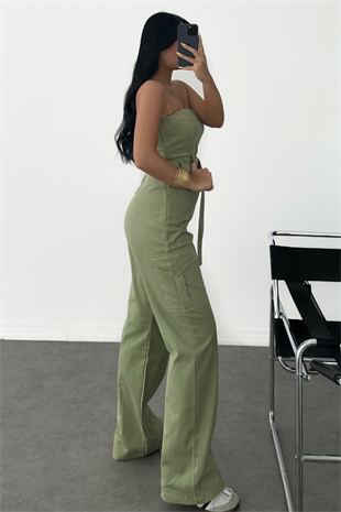 PREMİUM KETEN YEŞİL TULUM ENİSA