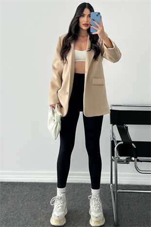 PREMİUM KREM YÜN BLAZER