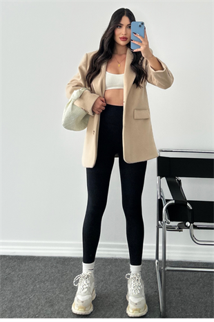 PREMİUM KREM YÜN BLAZER