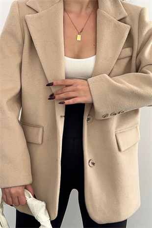 PREMİUM KREM YÜN BLAZER