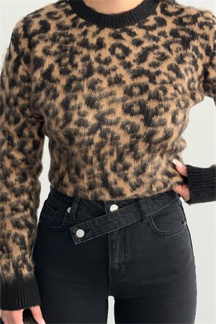 PREMİUM LEOPAR KAZAK