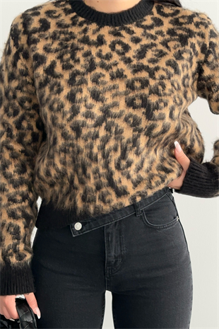 PREMİUM LEOPAR KAZAK