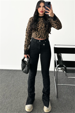 PREMİUM LEOPAR KAZAK