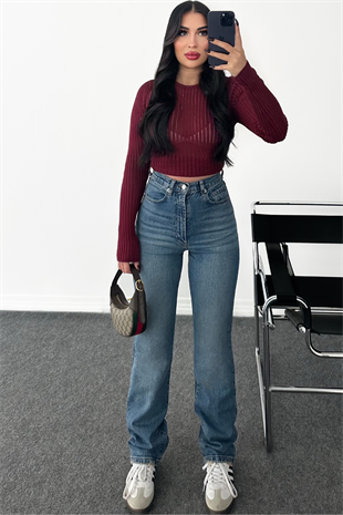 PREMİUM MİD BLUE STRAİGHT ENDY JEAN