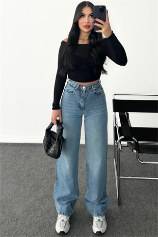 PREMİUM MİD BLUE WİDE LEG KERRY