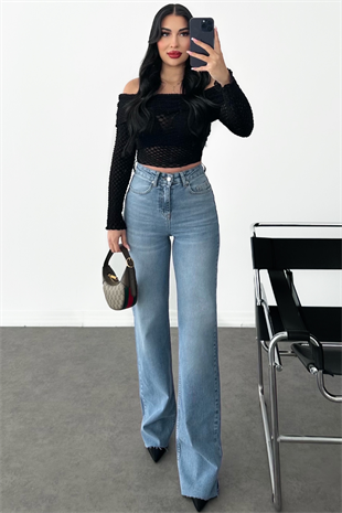 PREMİUM MİD BLUE YÜKSEK BEL ZENNY JEAN