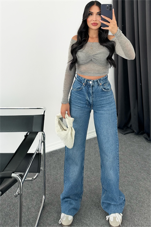 PREMİUM OLİVİA WİDE LEG JEAN