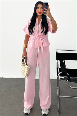 PREMİUM PEMBE BAĞLAMALI TAKIM